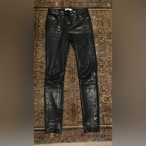 Black Leather pants frame size 24